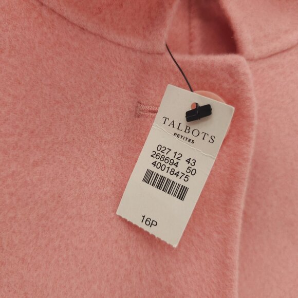 NWT TALBOTS Wool Blend Blazer Jacket Salmon Pink Size 16P - Picture 4 of 6